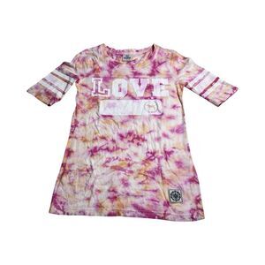 PINK Victoria's Secret Tie Dye Graphic Tee‎ Short Sleeve T-Shirt Small